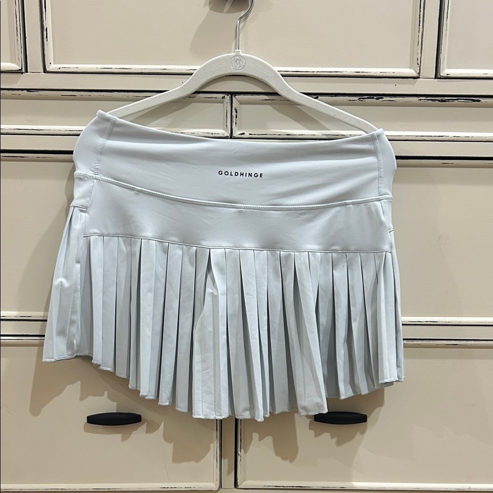 Goldhinge Women's Mini Pleated Skirt - Light Gray